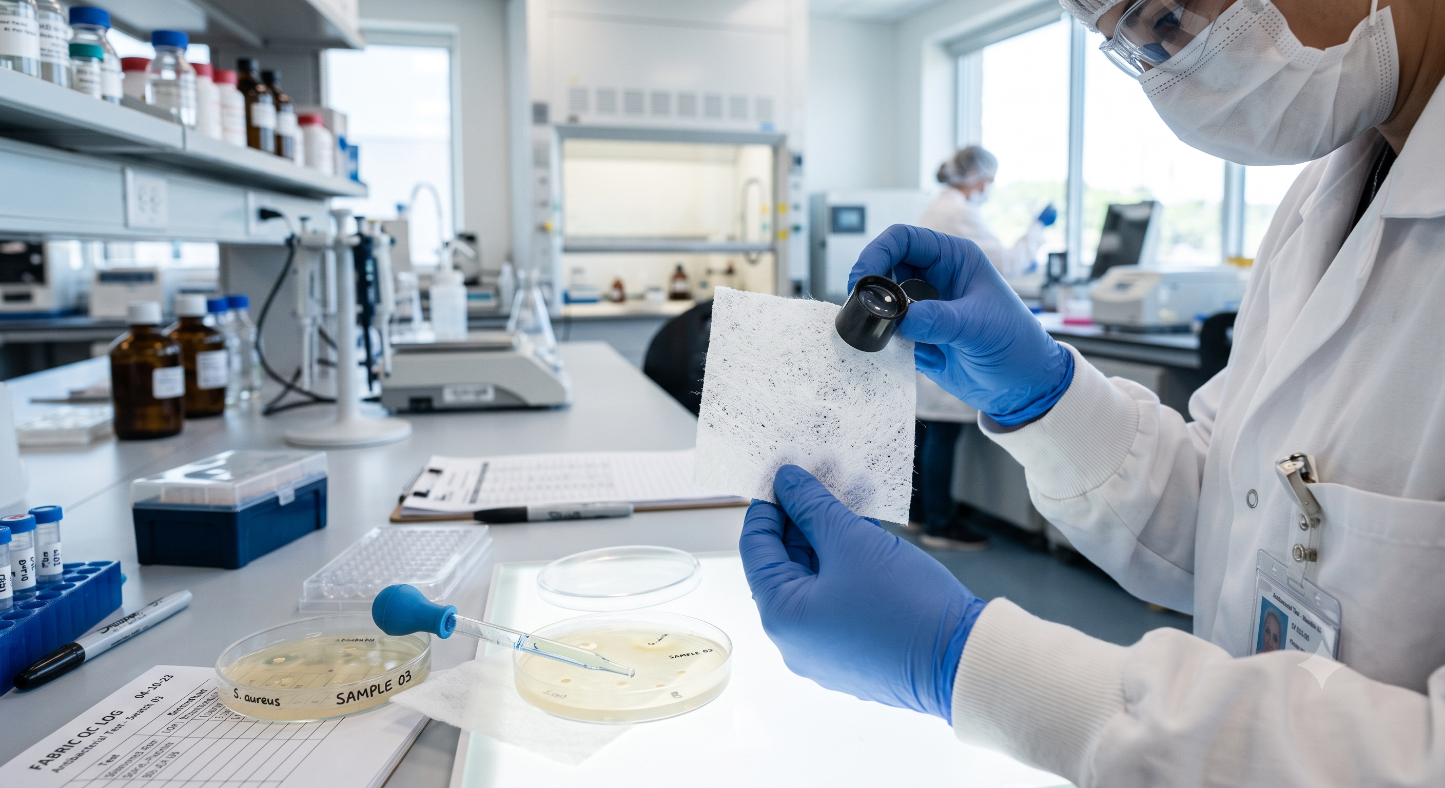 vải kháng khuẩn phòng lab